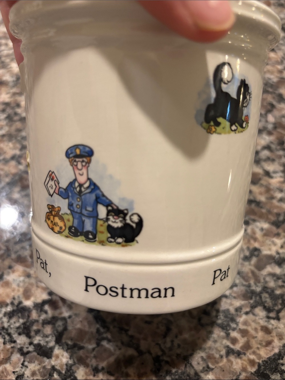 vintage 1984 Coalport or Crown Staffordshire Postman Pat porcelain money box